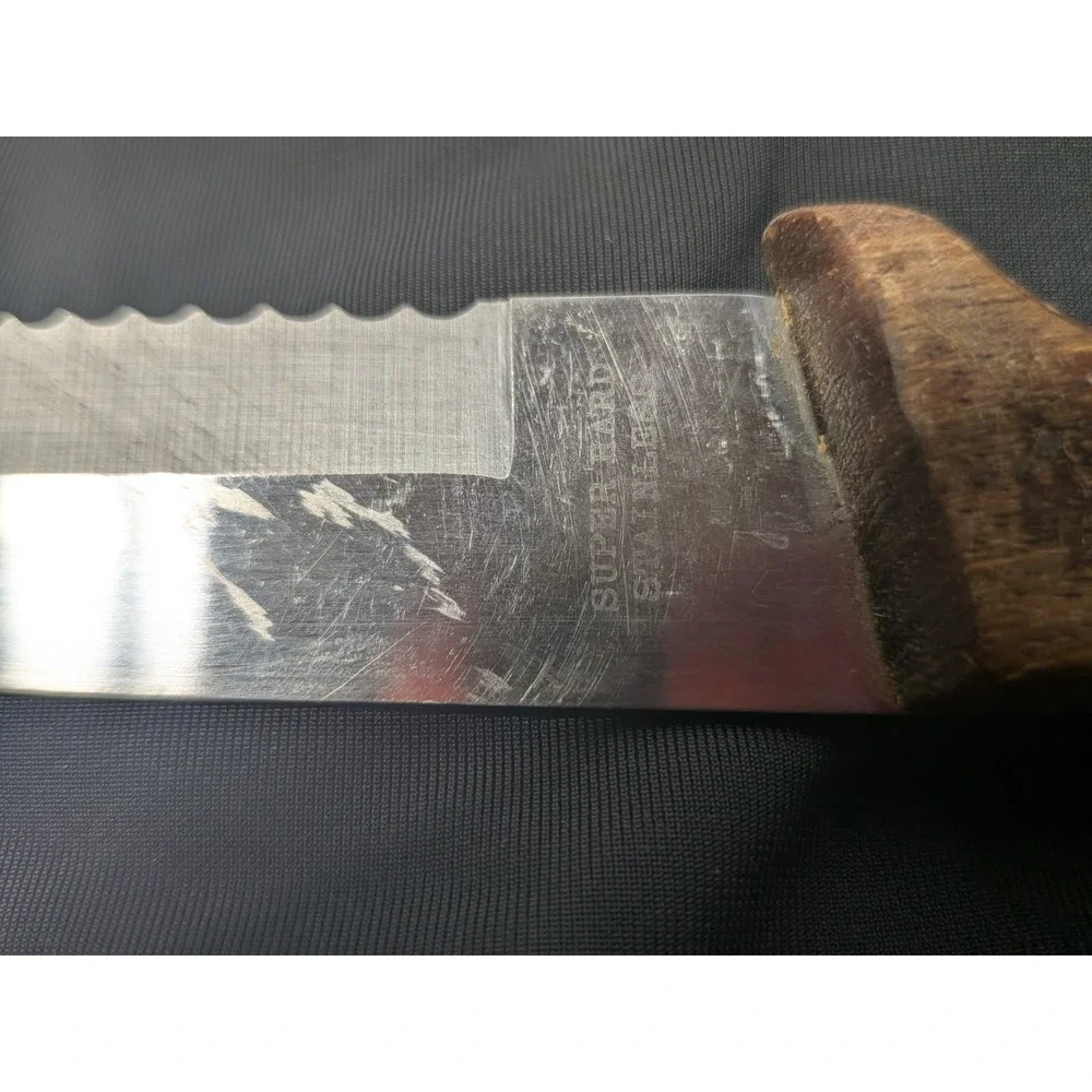 Wellington Swords Serrated Bread Slicing Knife Vintage Wood Handle 14.5...